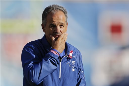 Indianapolis Colts head coach Chuck Pagano looks on during warm ups before facing the San Diego Chargers in an NFL football game Monday, Oct. 14, 2013, in San Diego. (AP Photo/Lenny Ignelzi)