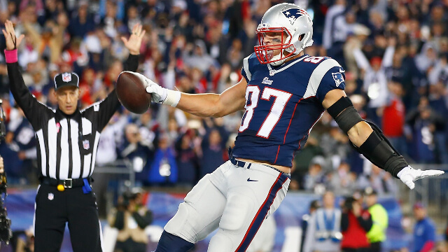 of the New England Patriots of the Cincinnati Bengals during the game at Gillette Stadium on October 5, 2014 in Foxboro, Massachusetts.